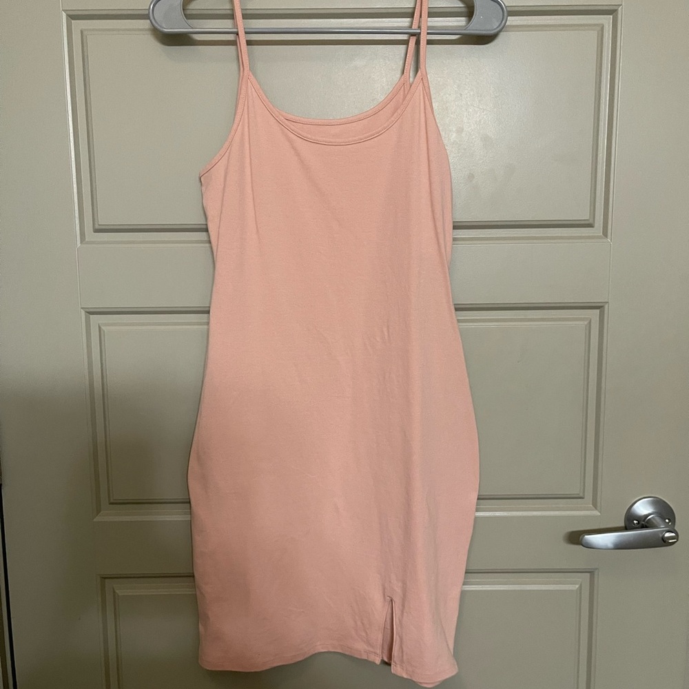 Pink Pencil Skirt with mini slit